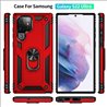 Samsung Galaxy S22 Ultra hard tpu Red Back Cover - Solid ring