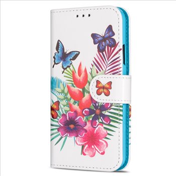 Samsung Galaxy S22 Leatherette Print 3 Book Case Smartphone Case