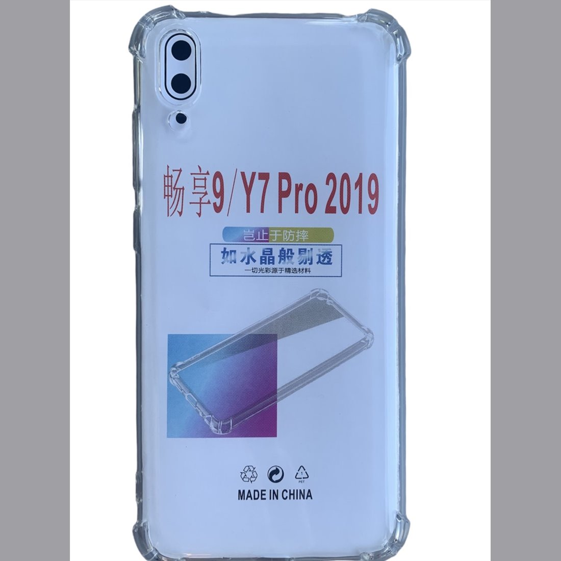 Huawei Y7 pro (2019) silicone Doorzichtig anti shock Back cover Telefoonhoesje