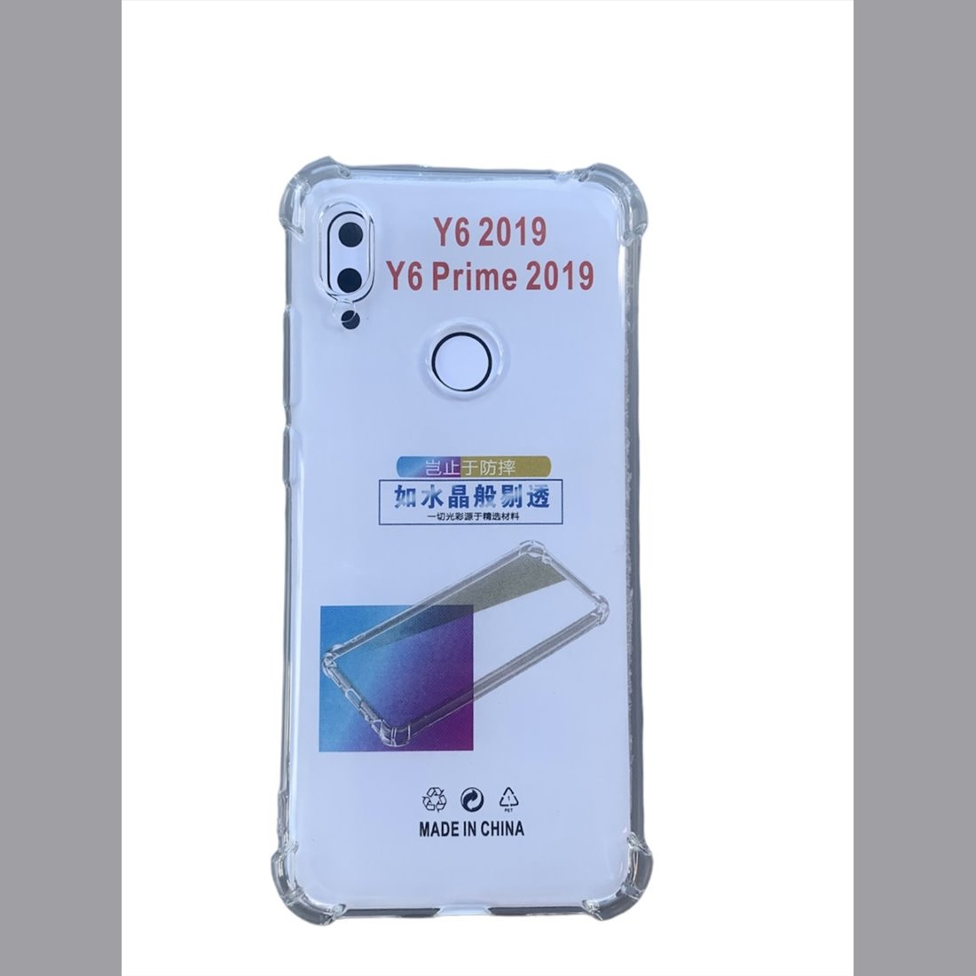 nationalisme rijstwijn Controversieel Huawei Y6 2019 (Y6 prime 2019) silicone Doorzichtig anti shock Back cover  Telefoonhoesje