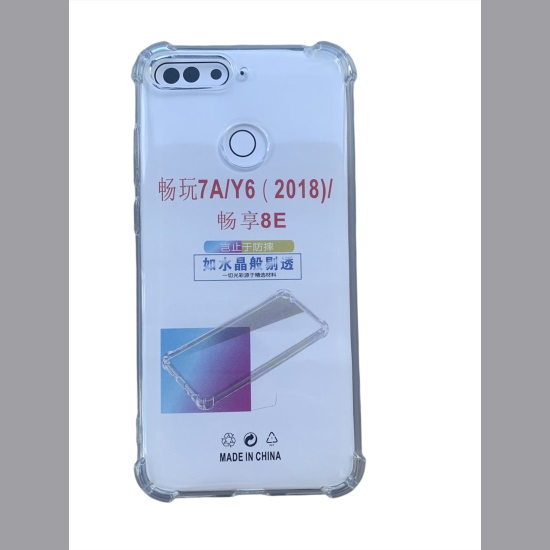 Pedagogie reguleren Arrangement Huawei Y6 2018 silicone Doorzichtig anti shock Back cover Telefoonhoesje