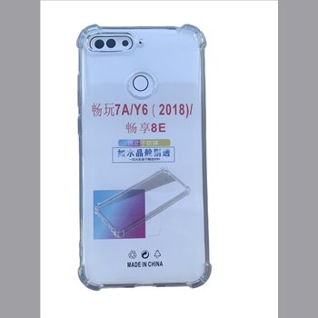 Huawei Y6 2018 silicone Doorzichtig anti shock Back cover Telefoonhoesje