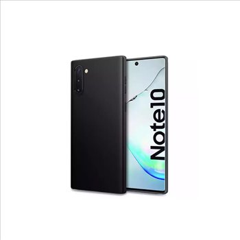 Samsung Galaxy Note 10 Plus (Pro) silicone zwart Back cover Telefoonhoesje