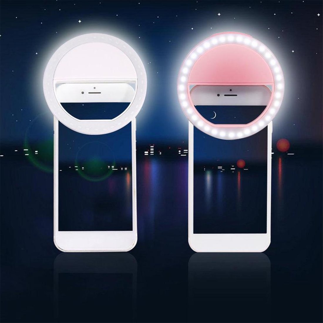 Selfie Ring Fill light + holder color white