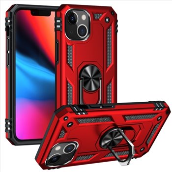 Apple iPhone 14 plus hard TPU Red Back Cover - Solid ring