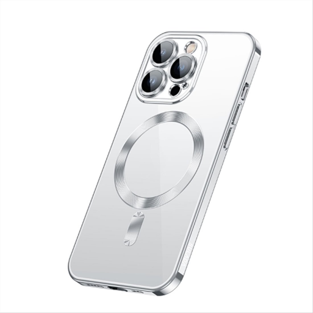 Apple iPhone 14 pro max zilver silicone Zwart Back cover Telefoonhoesje