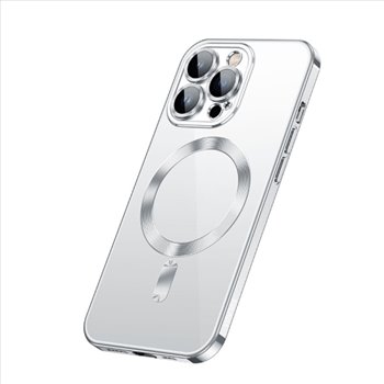 Apple iPhone 14 pro max silicone Silver Back Cover Smartphone Case