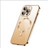Apple iPhone 14 pro Goud silicone Zwart Back cover Telefoonhoesje