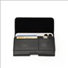 Universal Eco- Leather XXL Belt Bag  upto 6.7 inch with space for credit cards and banknote color Black
