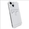 Apple iPhone 13 mini  silicone Doorzichtig Back cover with card holder Telefoonhoesje