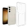Samsung Galaxy A54 silicone Transparent Back cover with card holder Telefoonhoesje