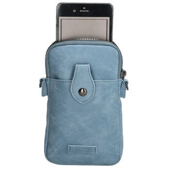 Deagles Phone bags+shoulder belt and space for cards color  blue