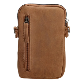 Deagles Phone bags+shoulder belt and space for cards color cognac