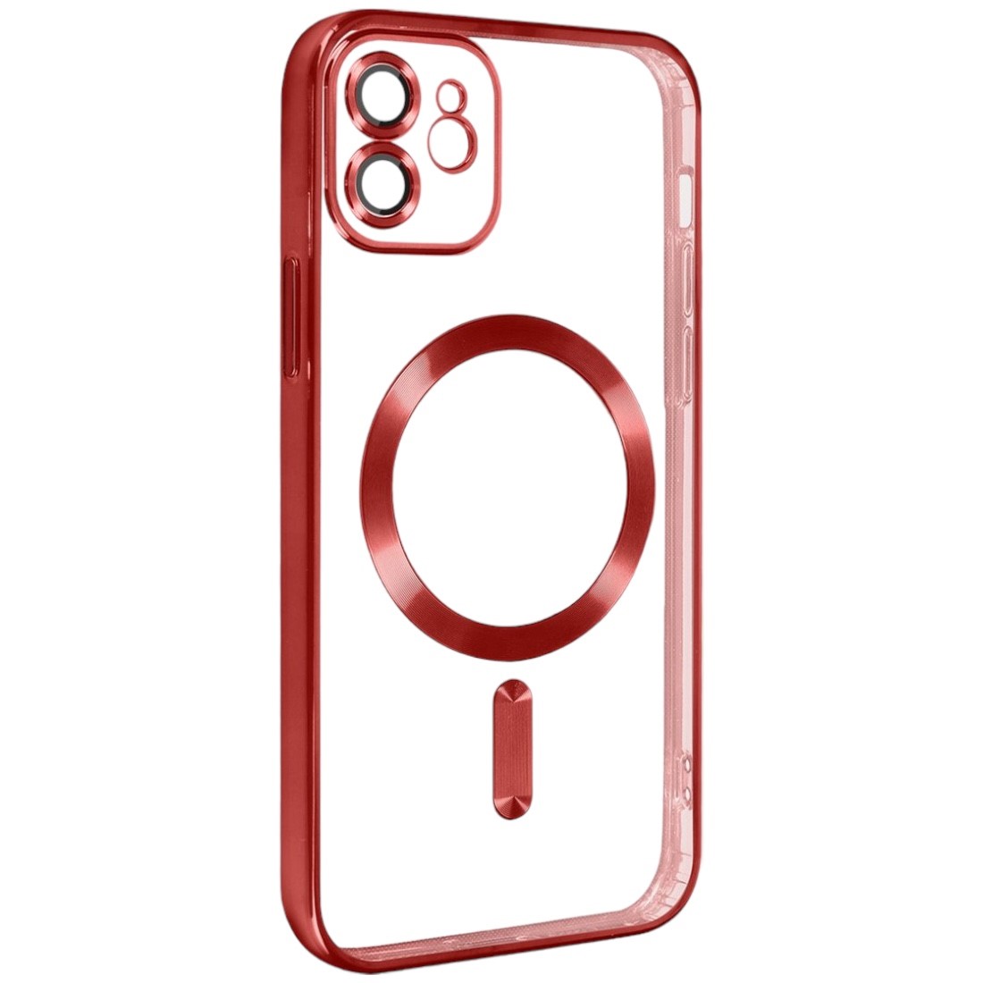 Apple iPhone 12 silicone Rood  Back Cover Smartphone Case