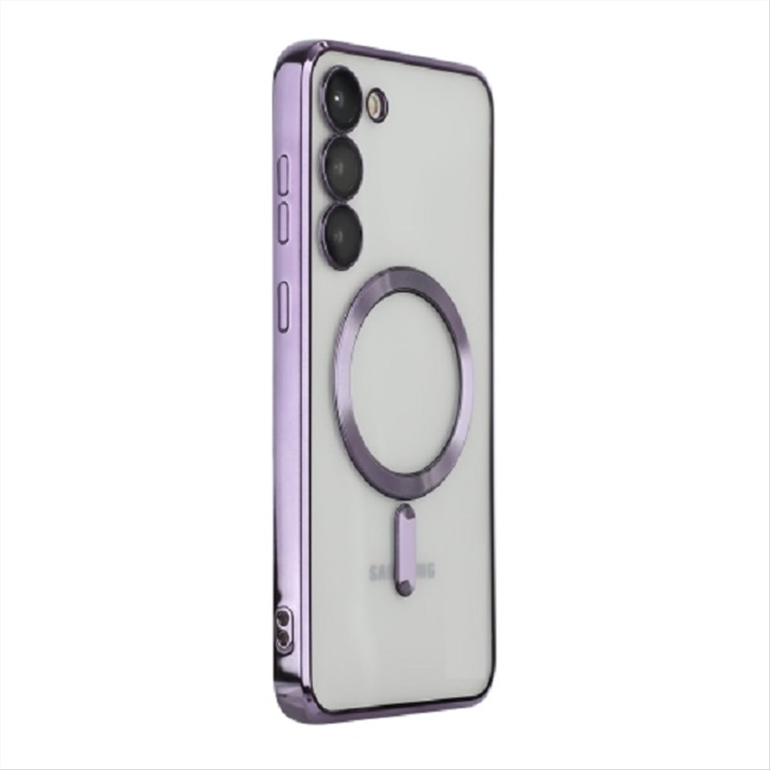 Samsung Galaxy S23 plus silicone Purple Back Cover Smartphone magsafe Case