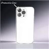 Apple iPhone 12 pro max silicone Transparent Back Cover with protictive lenz Smartphone Case