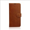 Apple iPhone 15 pro Genuine Leather Light brown Book Case Smartphone Case