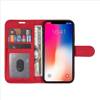 Apple iPhone 15 Pro Max Leatherette Red L Book Case Smartphone Case