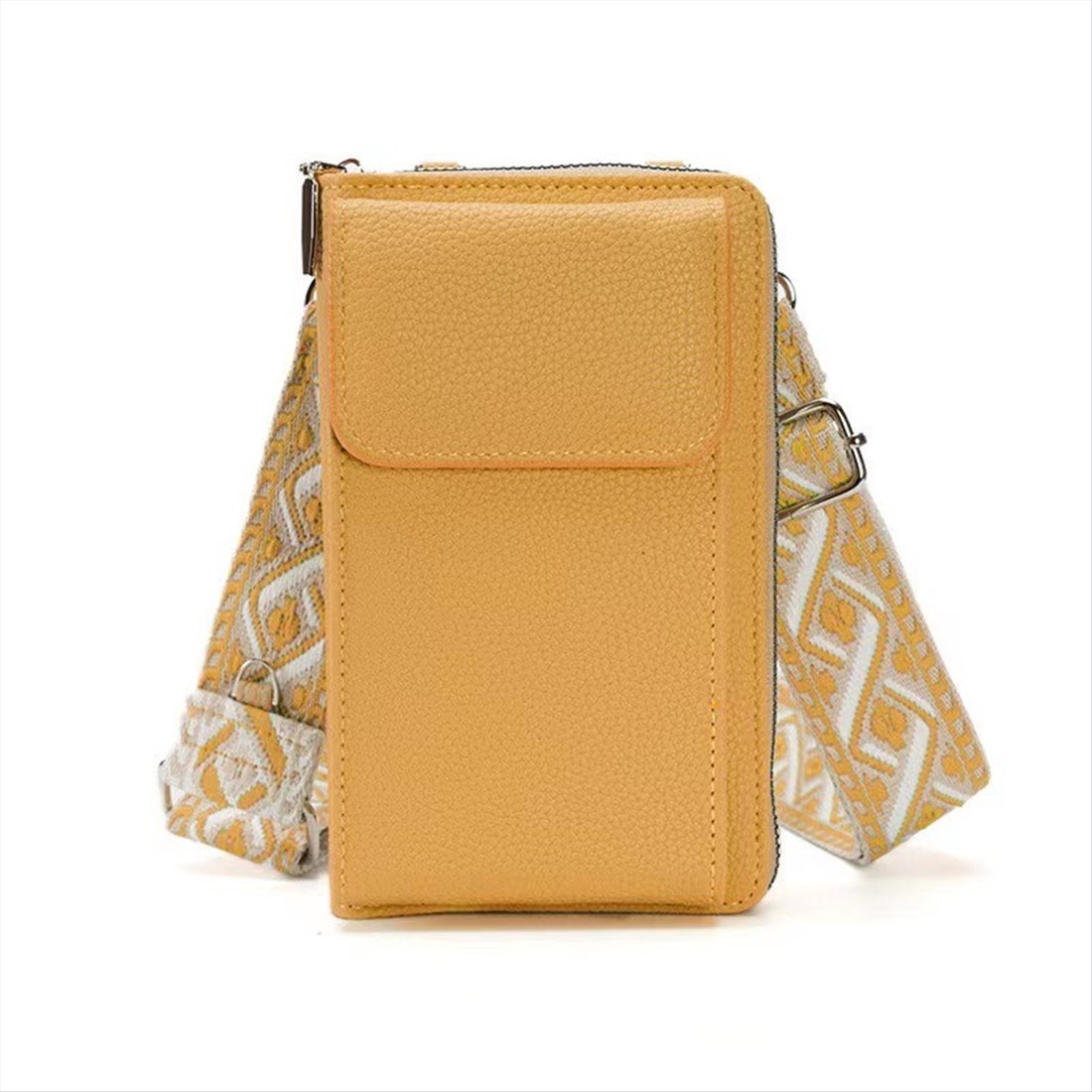 Rico Vitello Phone bags+shoulder belt and space for cards color Yellow