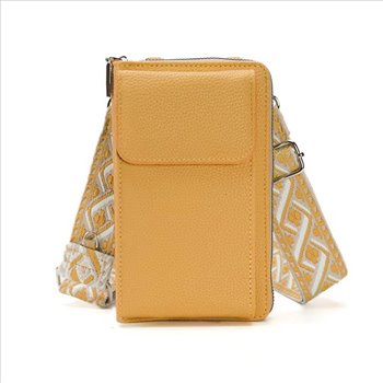 Rico Vitello Phone bags+shoulder belt and space for cards color Yellow