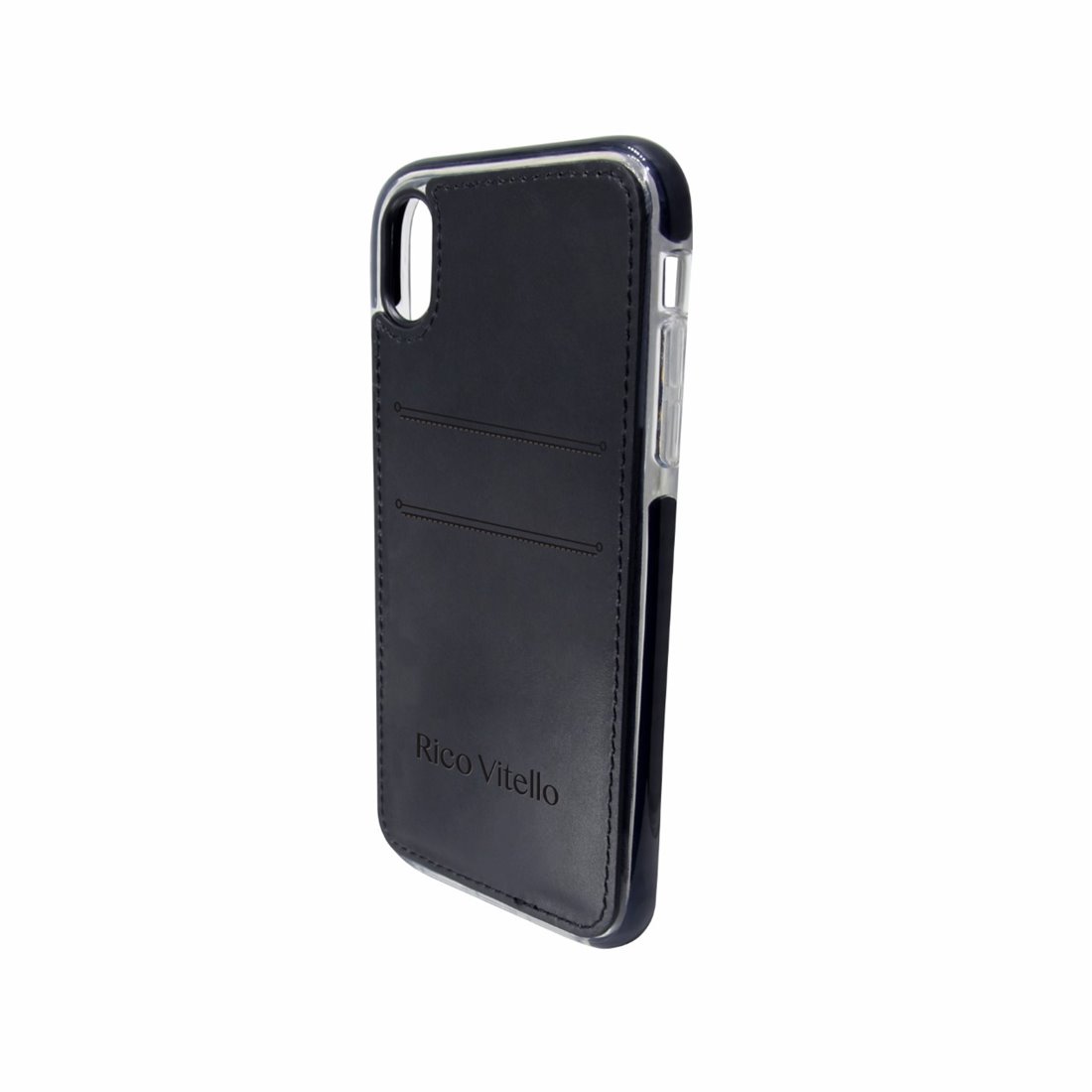 Genuine leather back cover for XS black