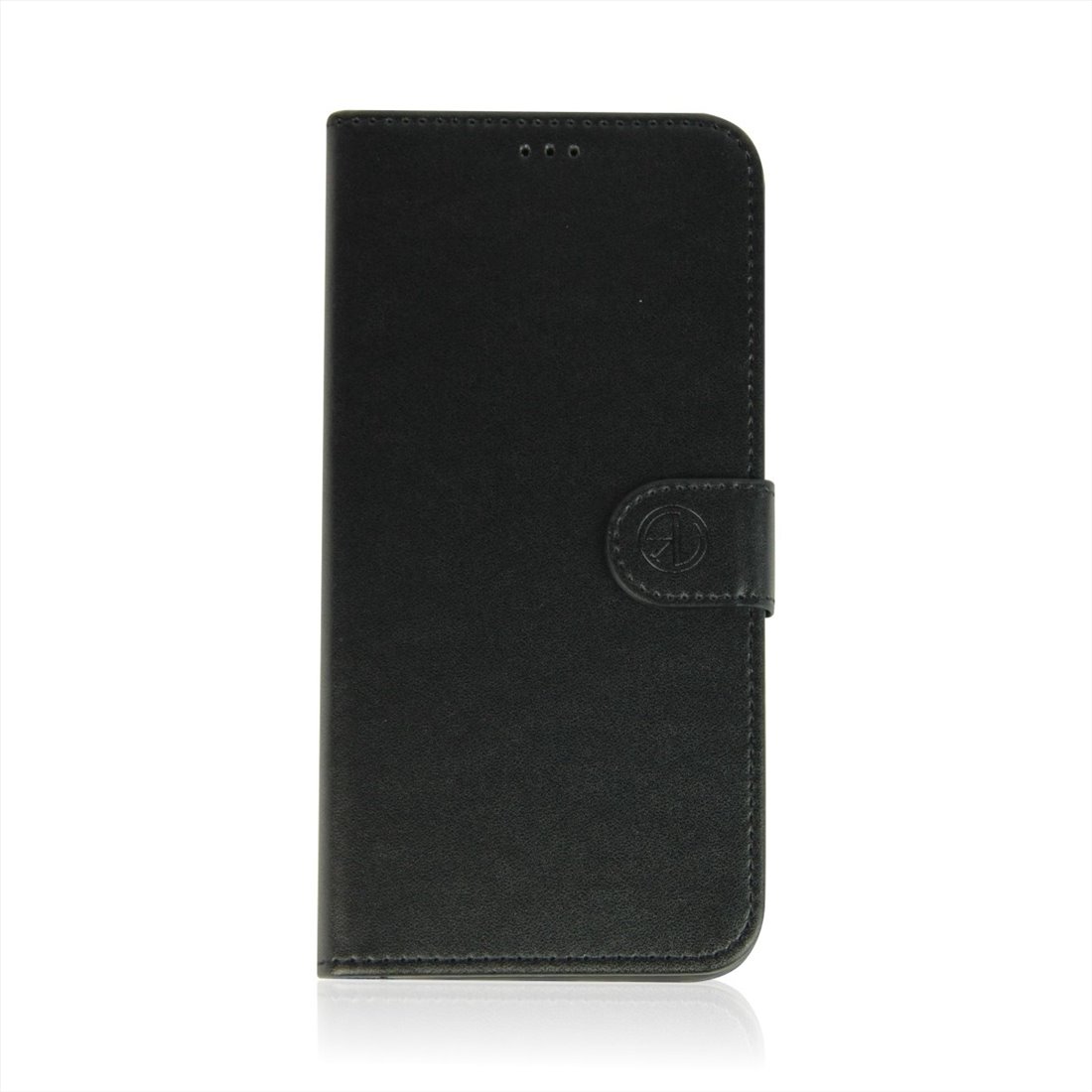 Apple iPhone 16 Genuine Leather Black Book Case Smartphone Case