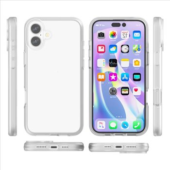 Apple iPhone 16 plus silicone Transparent Back Cover Smartphone Case