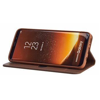Magnetic Bookcase Samsung Galaxy S7 Edge dark brown