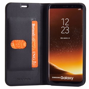 Magnetic Bookcase Samsung Galaxy S7 Edge Zwart