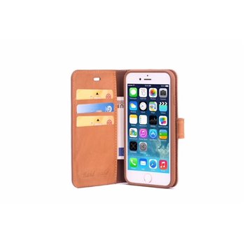 Genuine Leather Bookcase iPhone 6/6S light brown