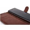 Genuine Leather Book Case Samsung Galaxy S7 Edge Dark Brown