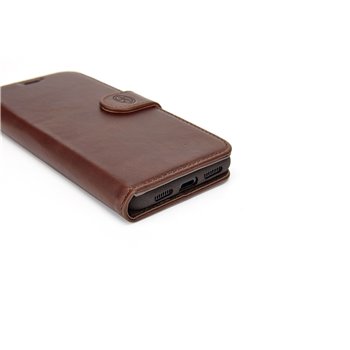 Genuine Leather Book Case Samsung Galaxy S8 Plus dark brown