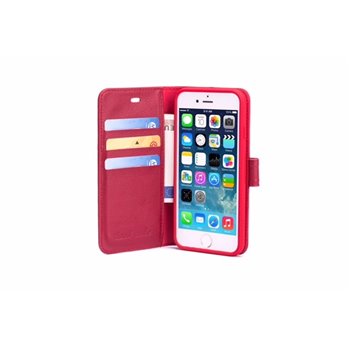 Genuine Leather Bookcase iPhone 6/6S Plus Red