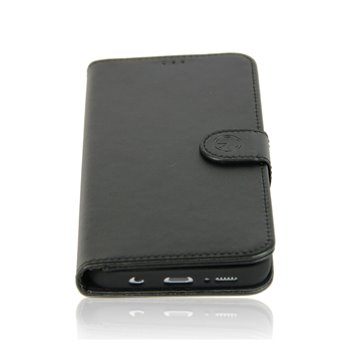 Genuine Leather Book Case iPhone 7/8 Plus Black