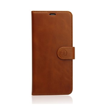 Genuine Leather Book Case Galaxy S10 Plus light brown