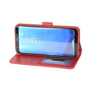 Echt Leren Book Case Samsung Galaxy S9 Plus Rood