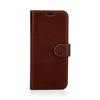 Genuine Leather Book Case Galaxy S10 dark brown