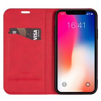 Magnetic Book case For iphone 11 Red
