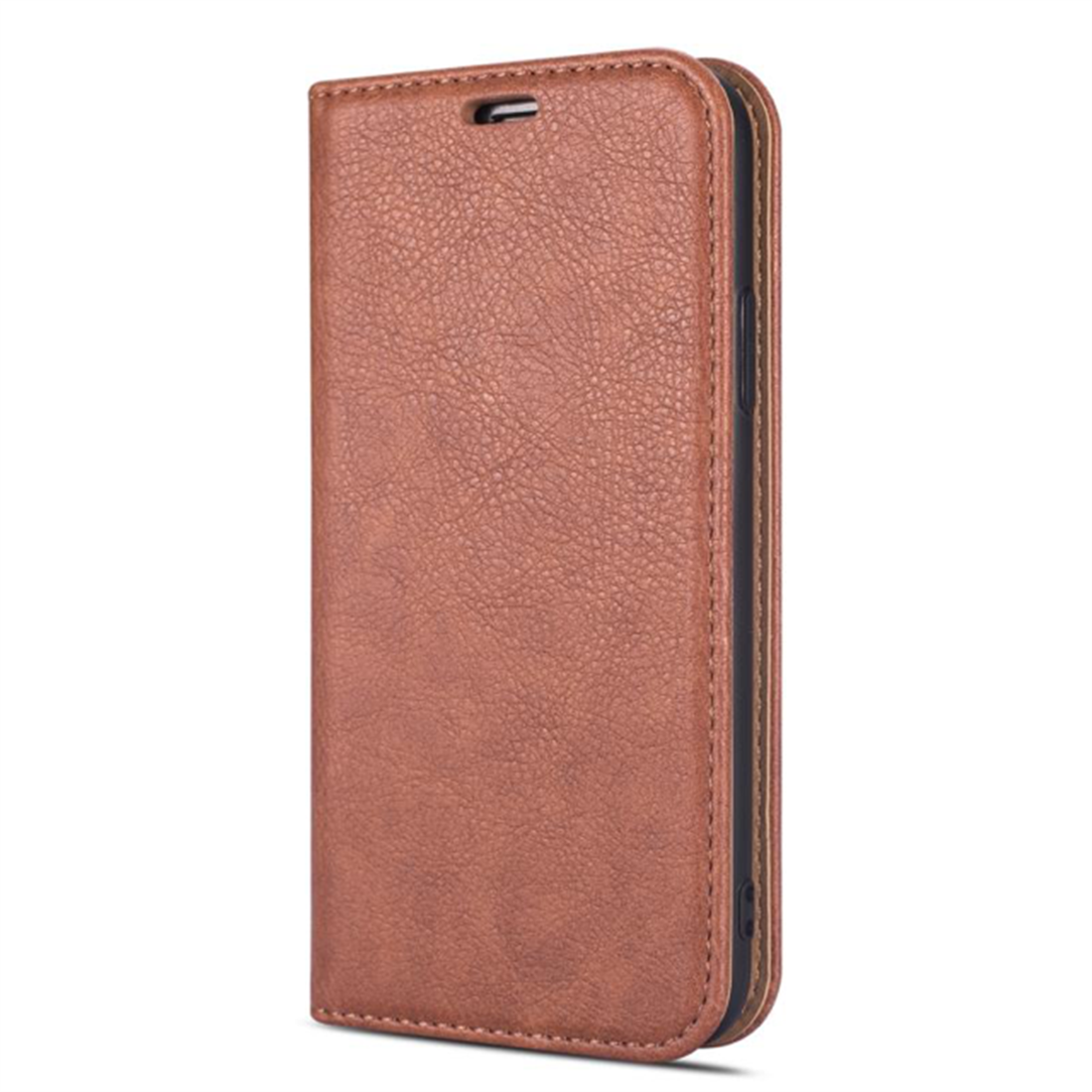 Magnetic Book case For iphone 11 pro brown