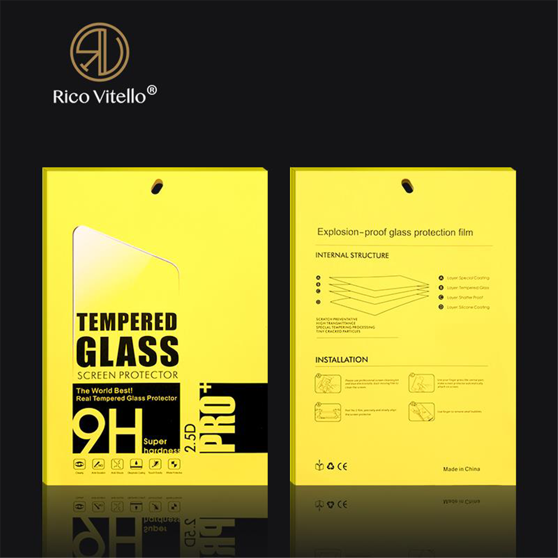 RV transparent screen protector temperend glas for ipad 2/3/4