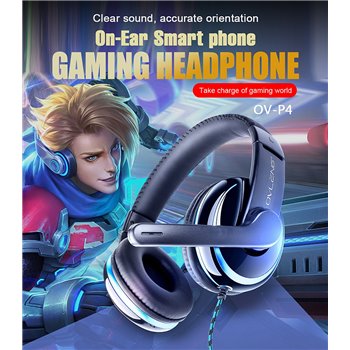 Stereo Gaming headphone OV- P5 Black- Selver