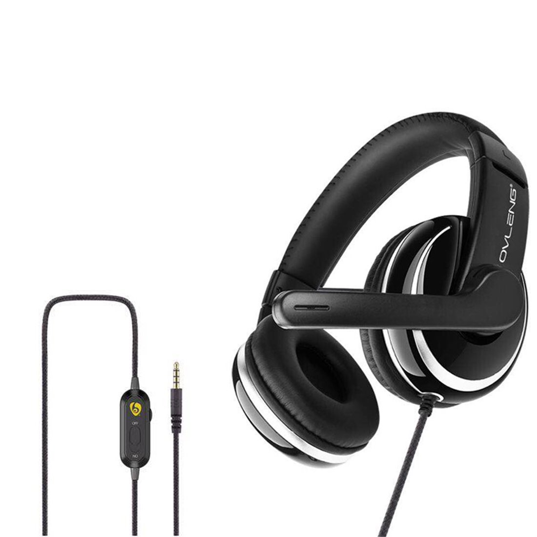 Stereo Gaming headphone OV- P5 Zwart- Zilver