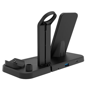 Multi-Function Charging Stand 4 in 1 Zwart