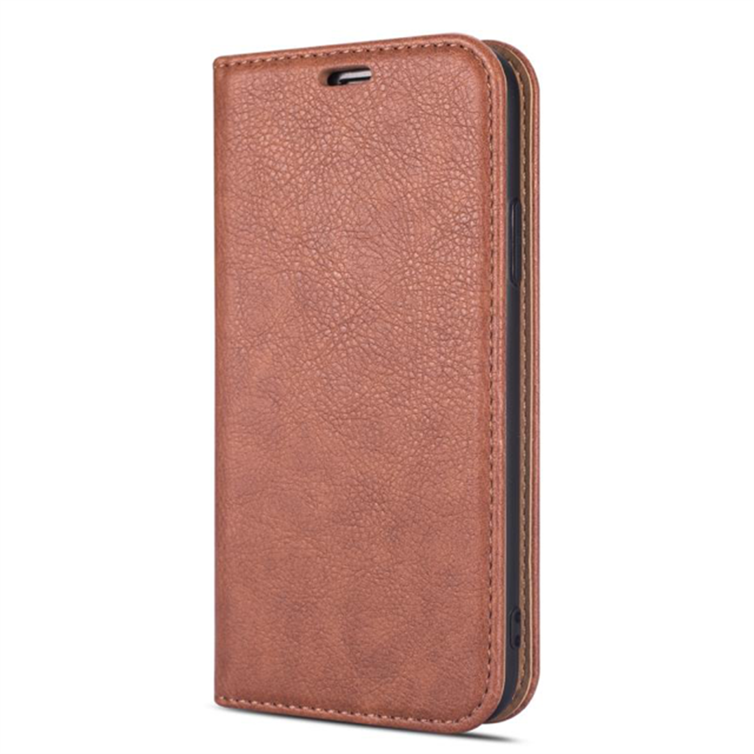 Magnetic Book case For iphone 12- 6.1 brown