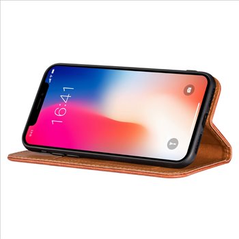 Magnetic Book case voor iphone 12- 5.4 bruin