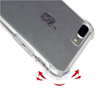 Anti shock slicone back cover voor iphone 7/8 plus doorzichtig