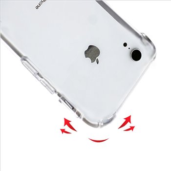 Anti shock slicone back cover voor iphone XR Transparent