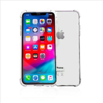 Anti-shock slicone back cover voor iphone 11 pro Transparent