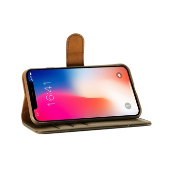 Super Samsung A8 2018 Wallet Case Dark brown