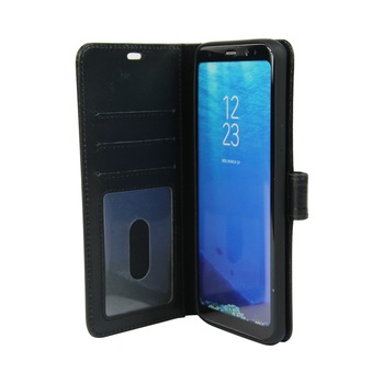 Echt Leren Book Case iPhone 12 mini Zwart